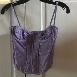 Urban Outfitters Out From Under Purple Lace Corset Top Sz. Medium